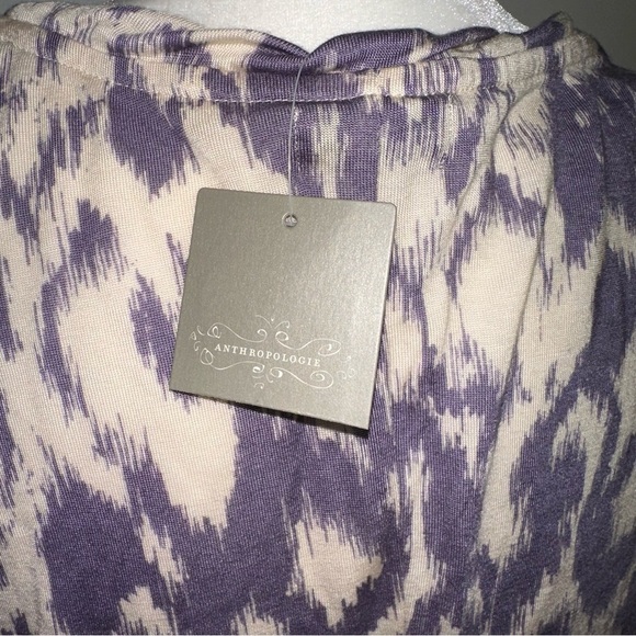 Anthropologie DELETTA Purple Lyocell tunic blouse PP MOTIF size XL - Picture 5 of 11
